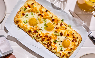 Loaded Mashed Potato Breakfast Flatbread